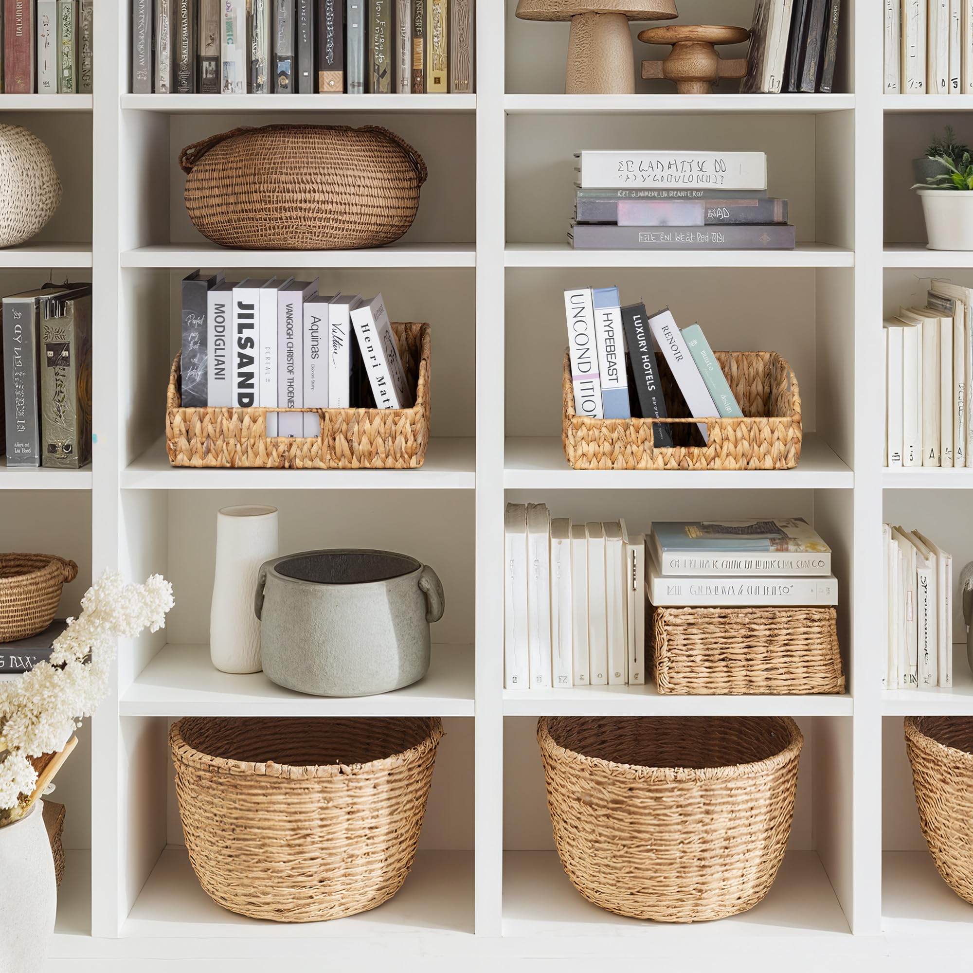 StorageWorks medium pantry basket fits shelves and organizes small items neatly.