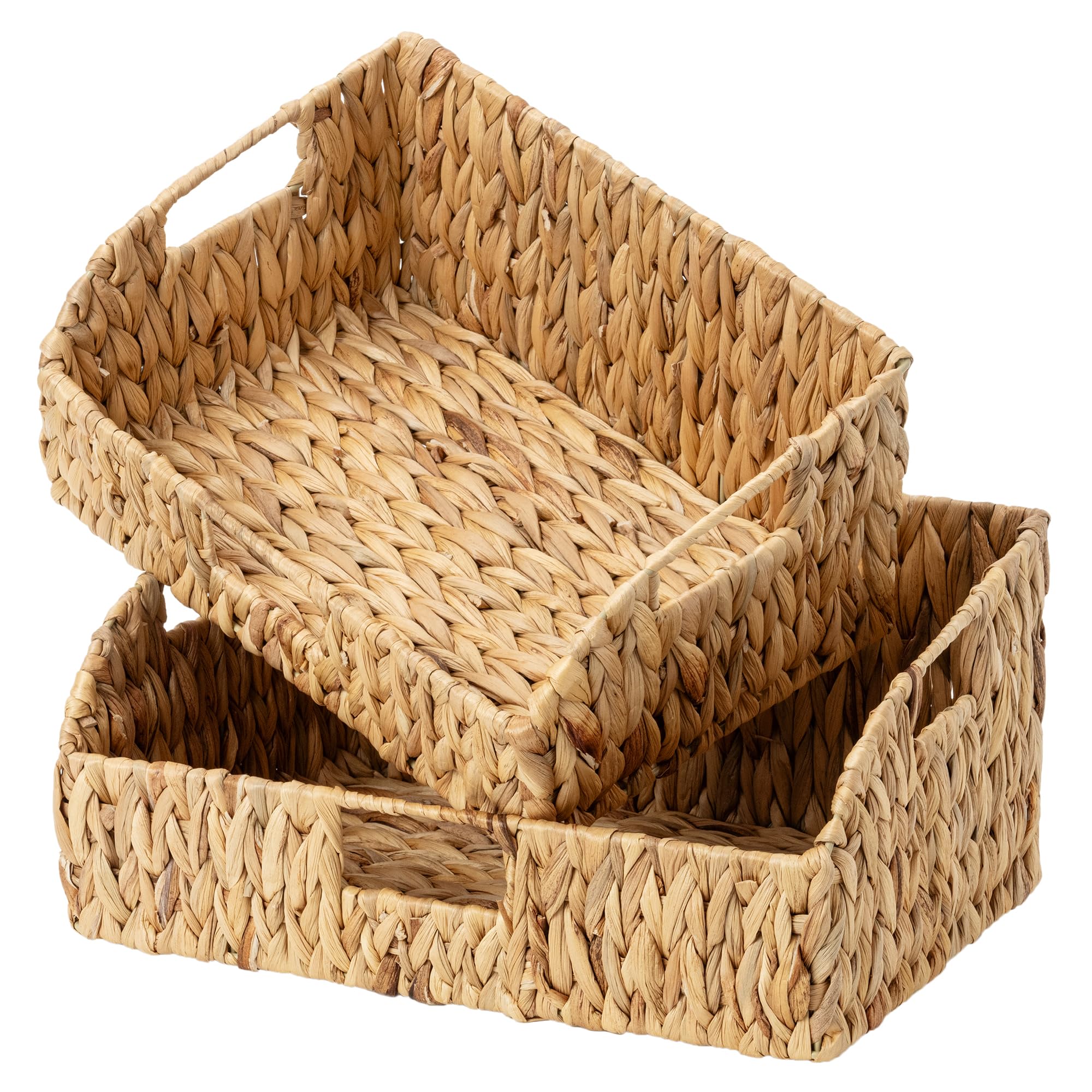StorageWorks pantry baskets with open front for quick, visible pantry access.