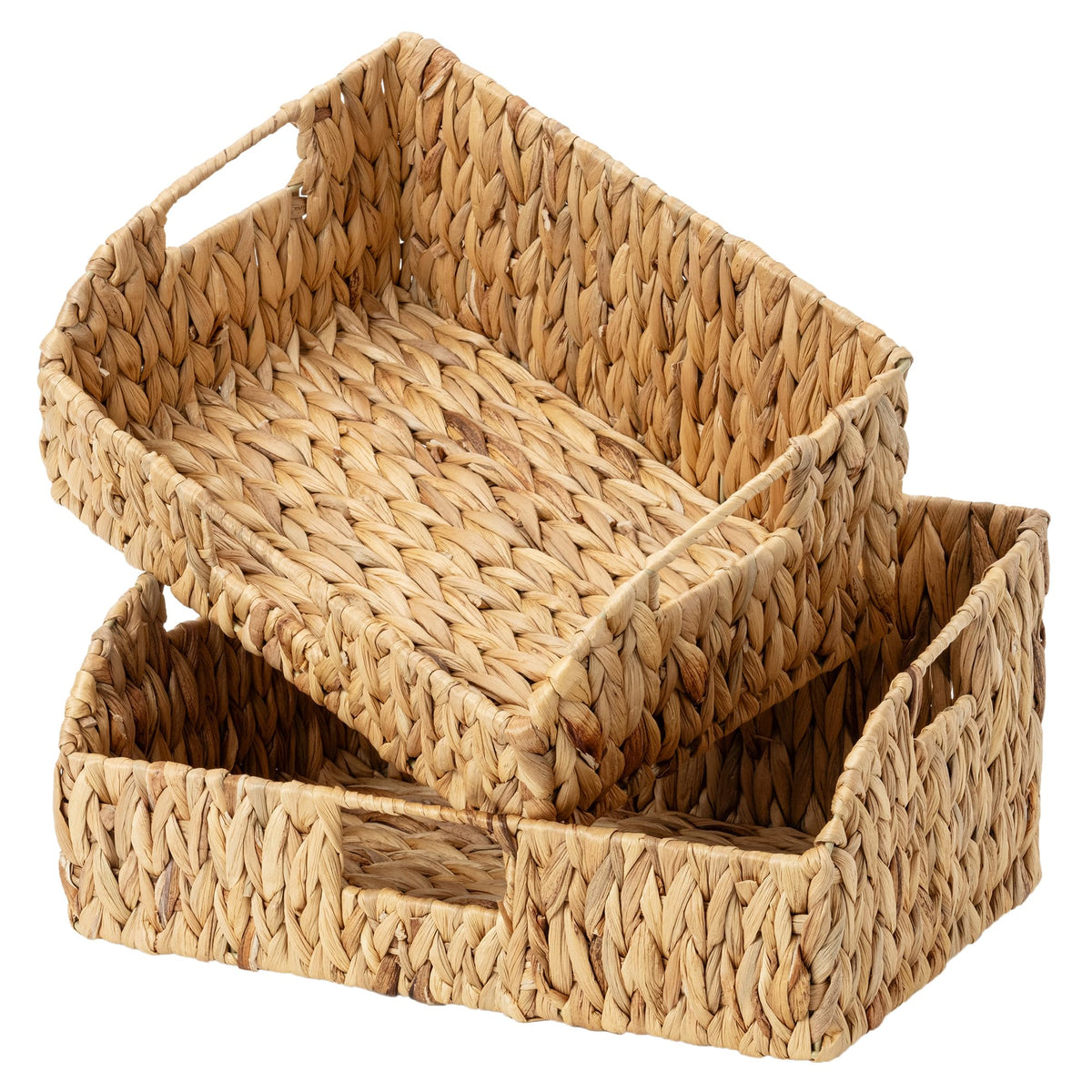 StorageWorks pantry baskets with open front for quick, visible pantry access.