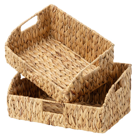 StorageWorks pantry baskets with open front for quick, visible pantry access.