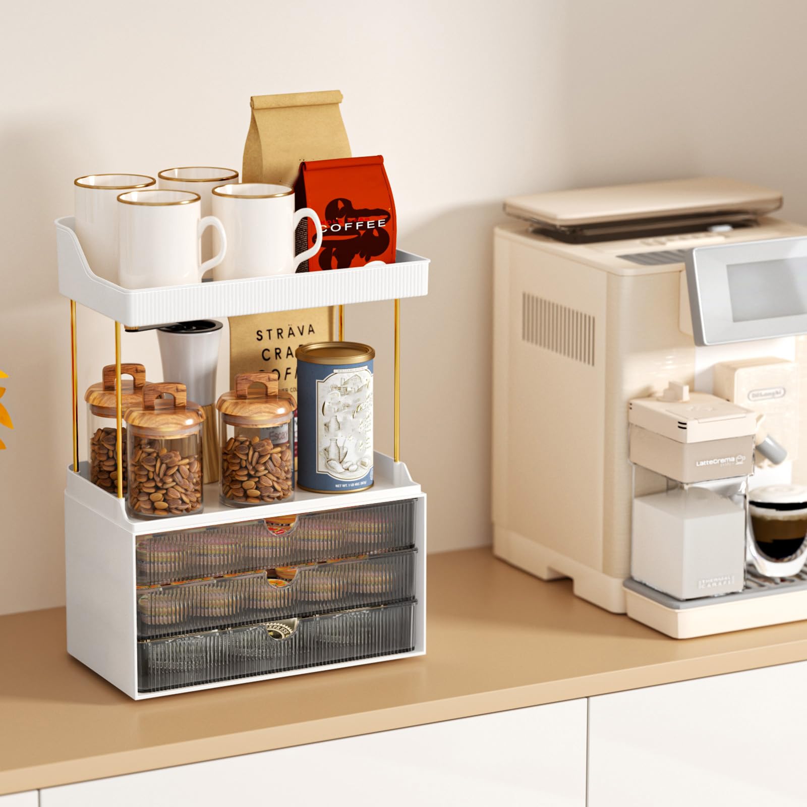 StorBin Strong non-slip base keeps the organizer stable on damp countertops.