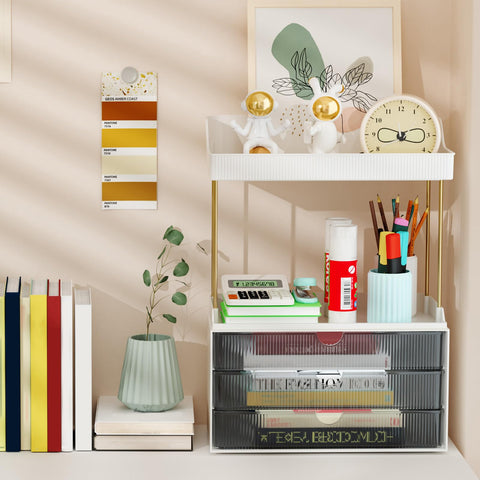 StorBin Strong vanity storage for cosmetics, jewelry, and small items.
