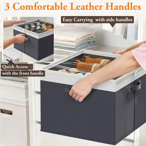 StoreHappily compact foldable shoe box fits under bed storage.