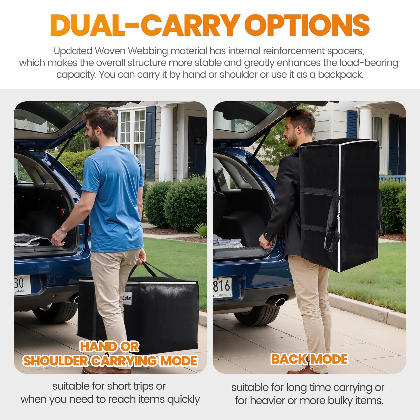 StoreHappily heavy-duty bag with a double zipper for wide opening.