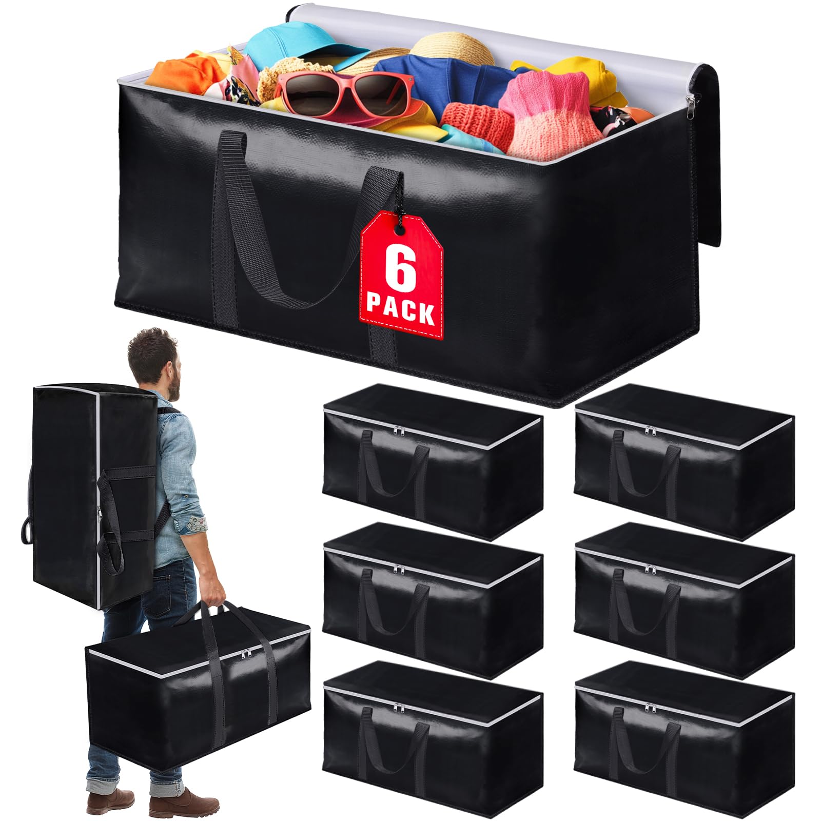 StoreHappily heavy-duty moving bag with backpack straps for hands-free transport.