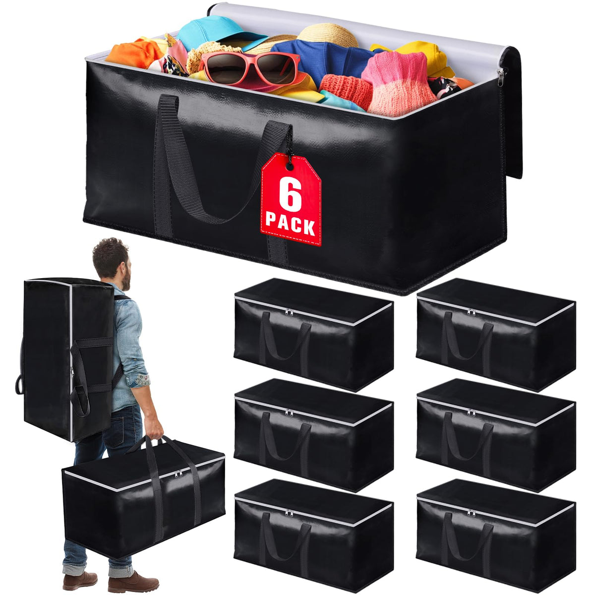 StoreHappily heavy-duty moving bag with backpack straps for hands-free transport.