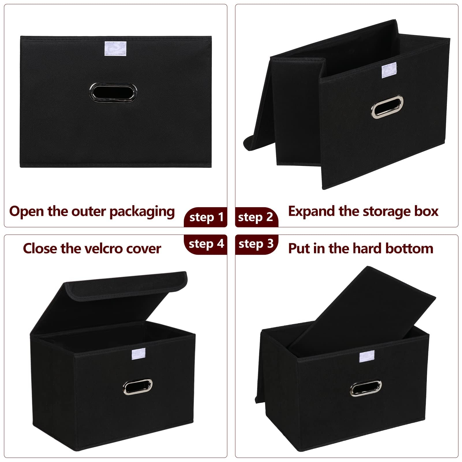 StoreOne bedroom organization using fabric cubes on a shelf for neat spaces.