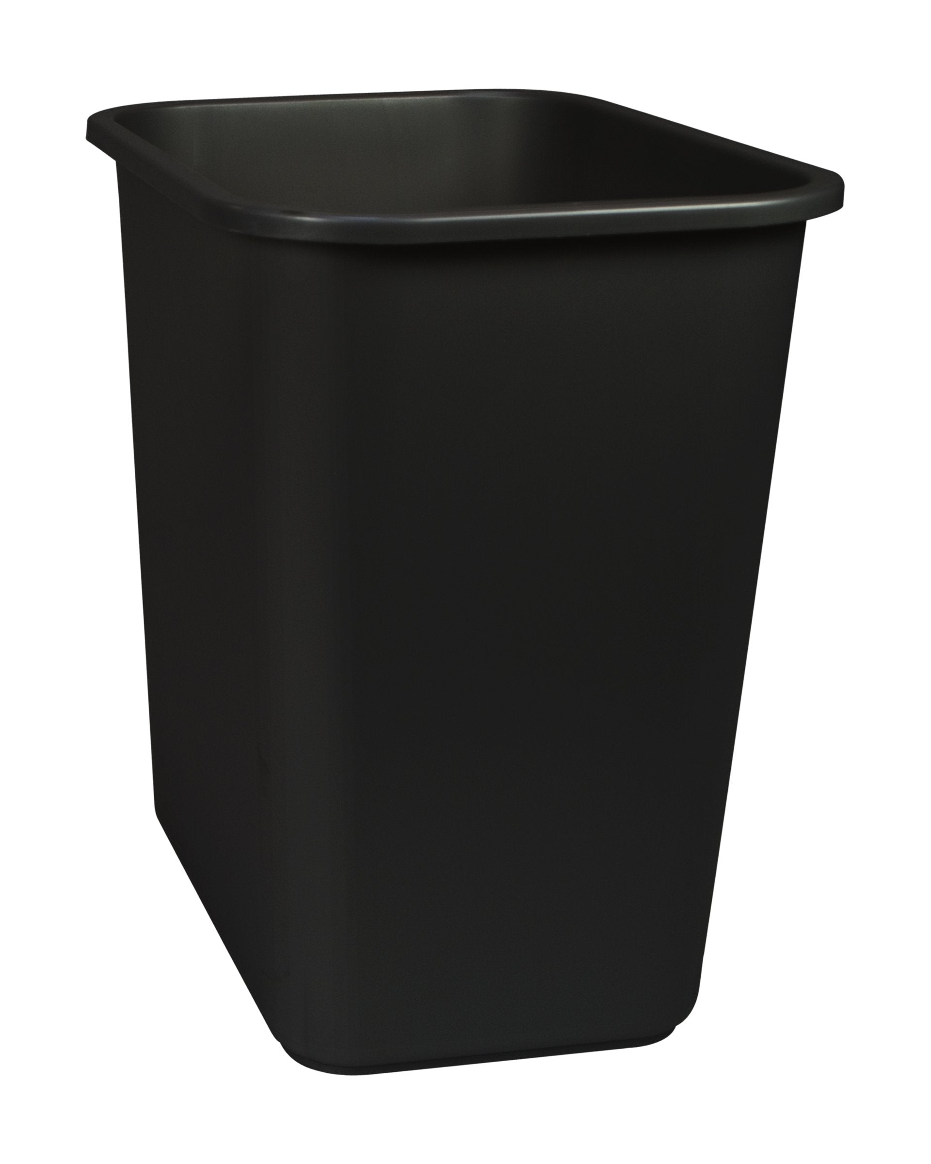 Storex gray rectangular 7-gallon trash can fits slim kitchen cabinets.