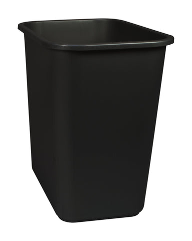 Storex gray rectangular 7-gallon trash can fits slim kitchen cabinets.