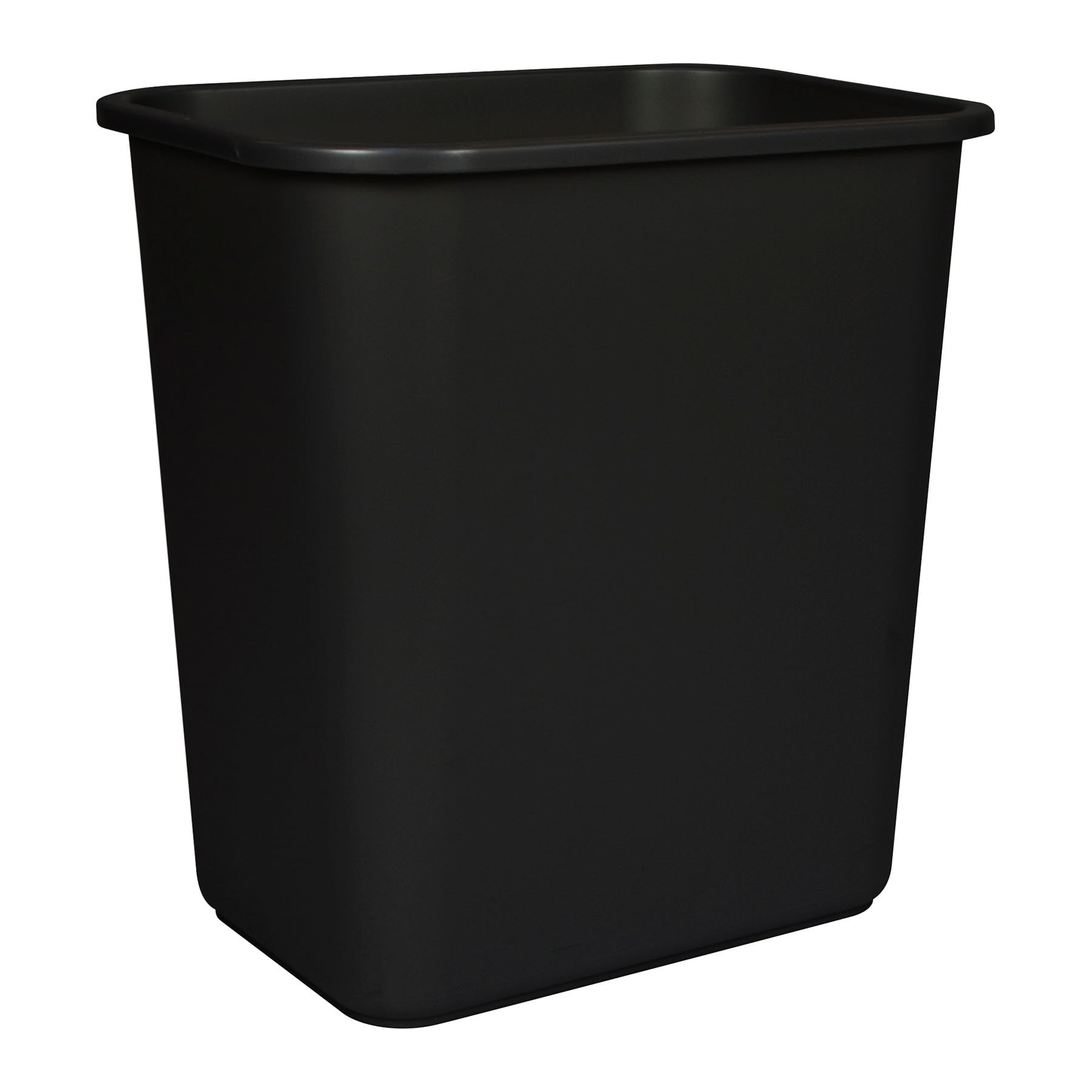 Storex medium waste basket front view, compact under-desk size for home or office use.