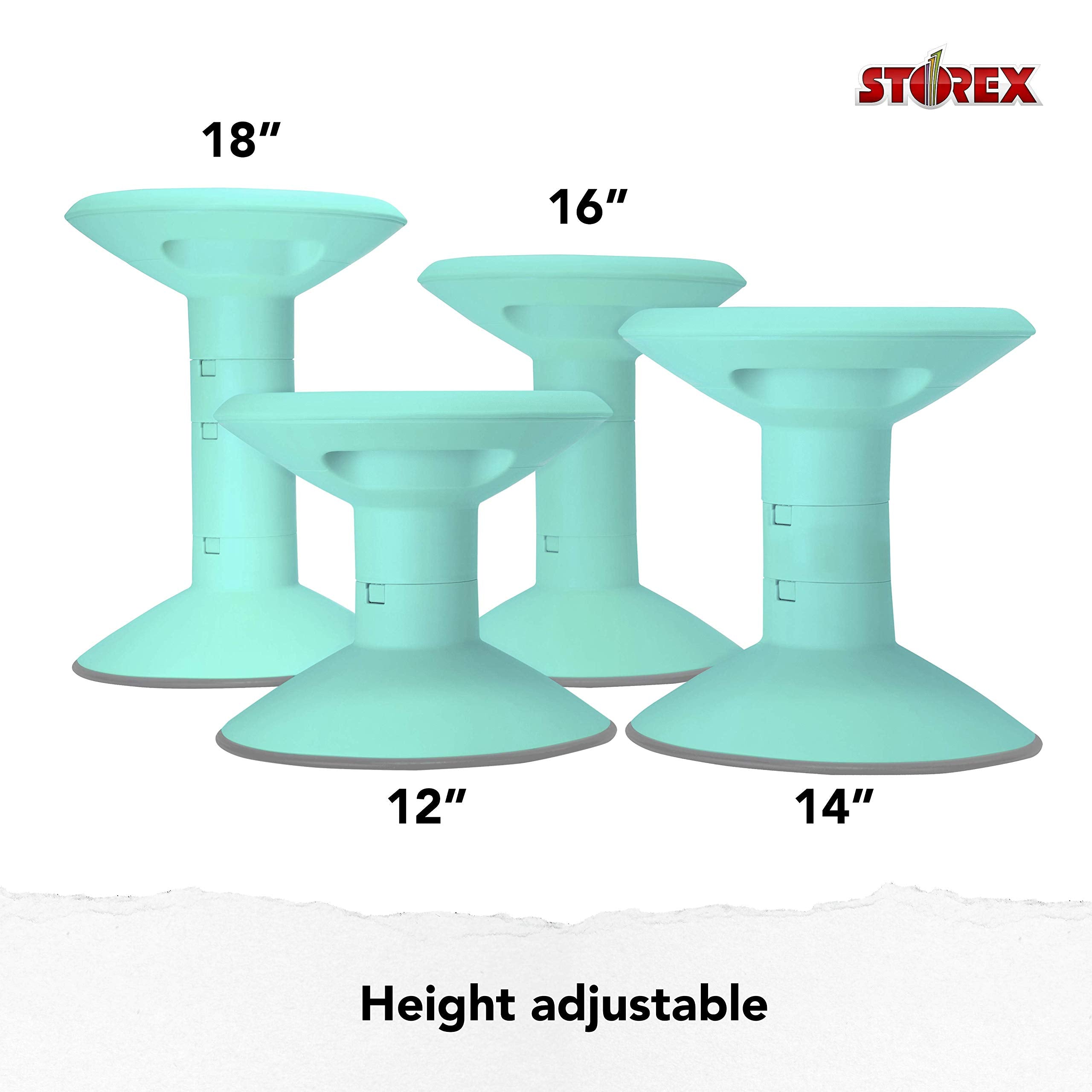 Storex Wiggle Stool angled base promotes improved posture and balance