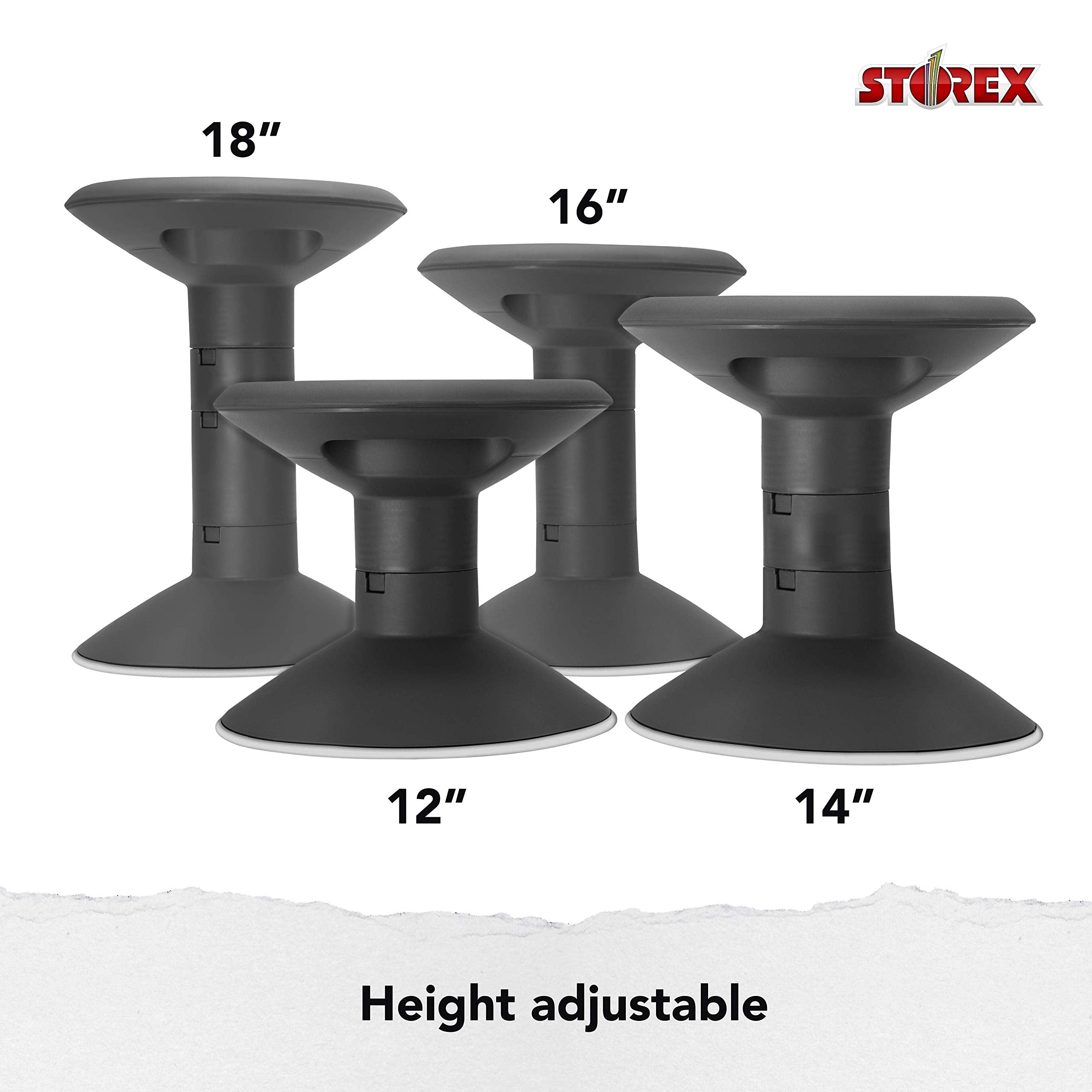 Storex Wiggle Stool angled base supports improved posture and balance