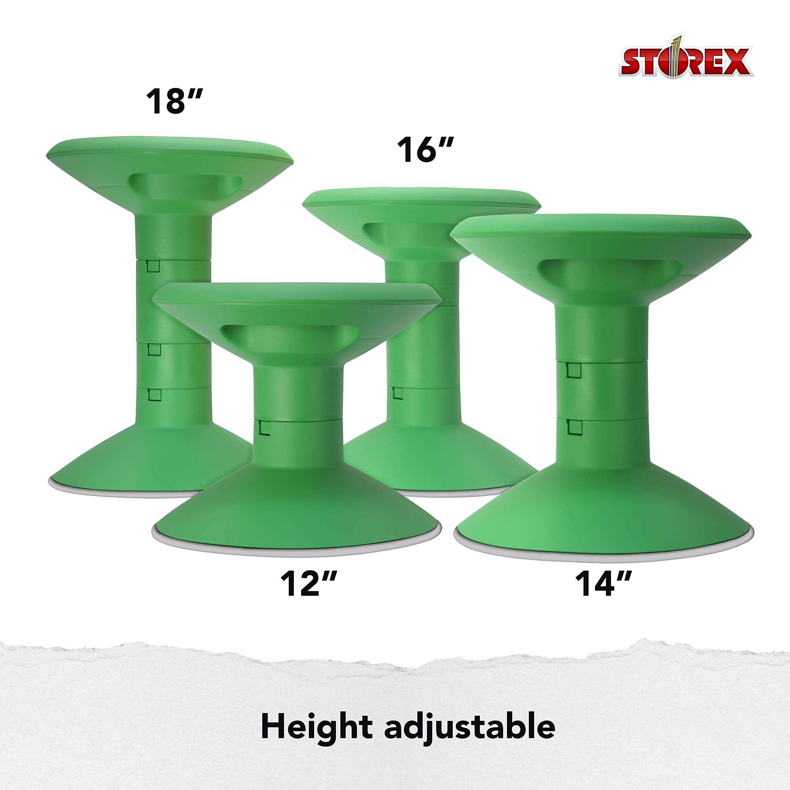 Storex Wiggle Stool angled base supports better posture and balance.
