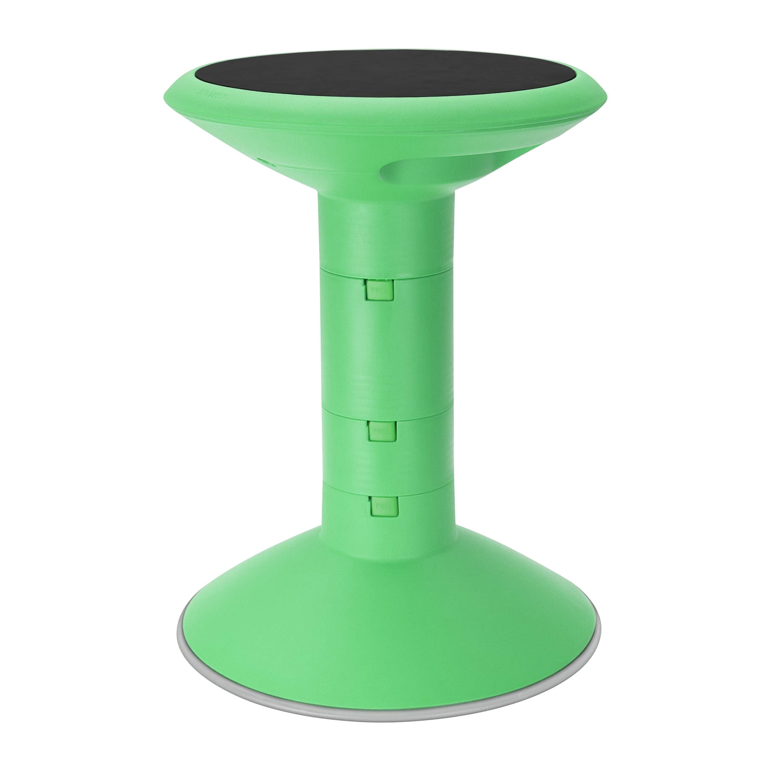 Storex Wiggle Stool green color adds lively energy to learning spaces.