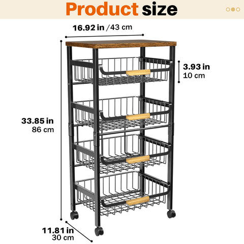 Storico rolling cart features smooth wheels and lockable casters for stability.