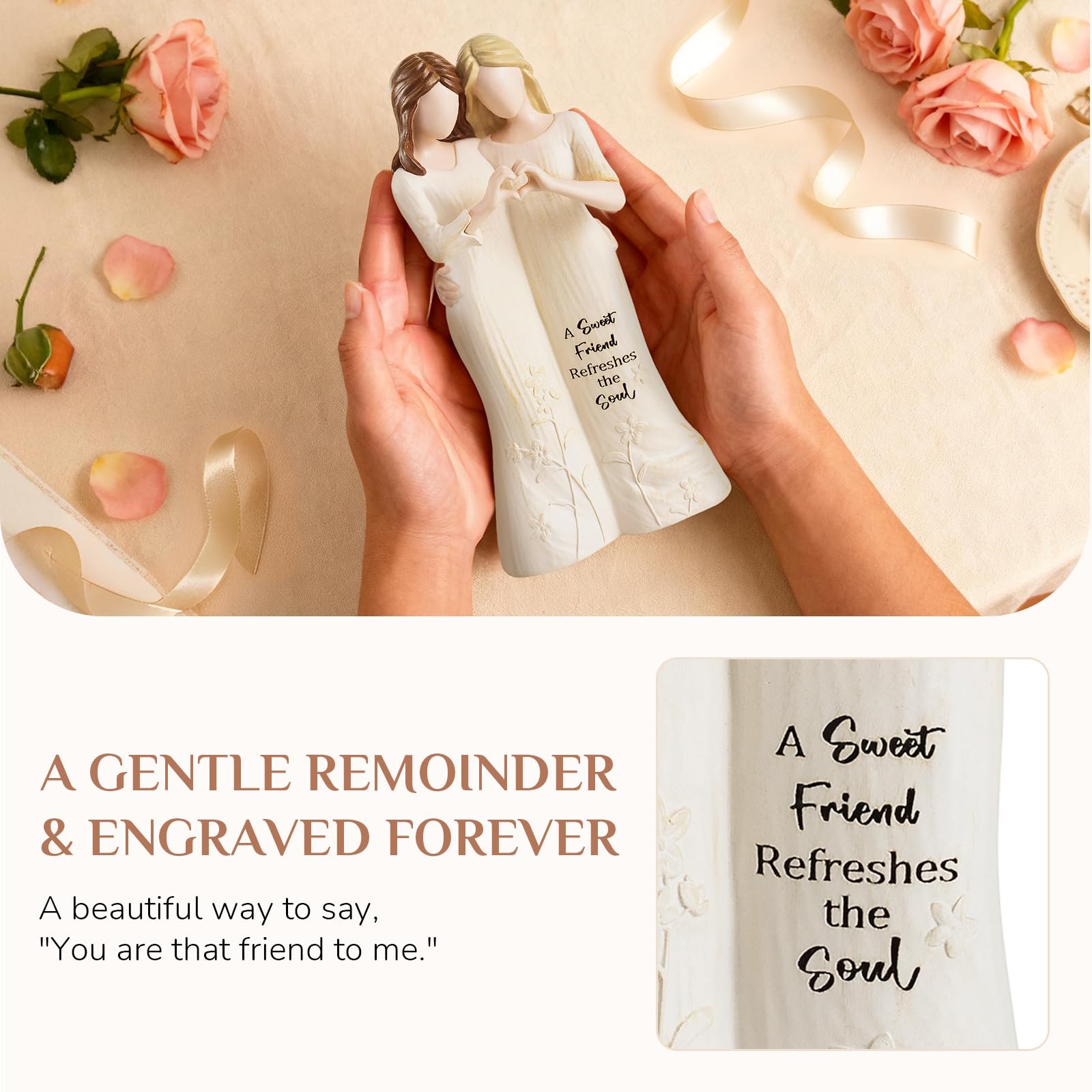 Storieme best friend figurine emphasizing friendship message during holidays