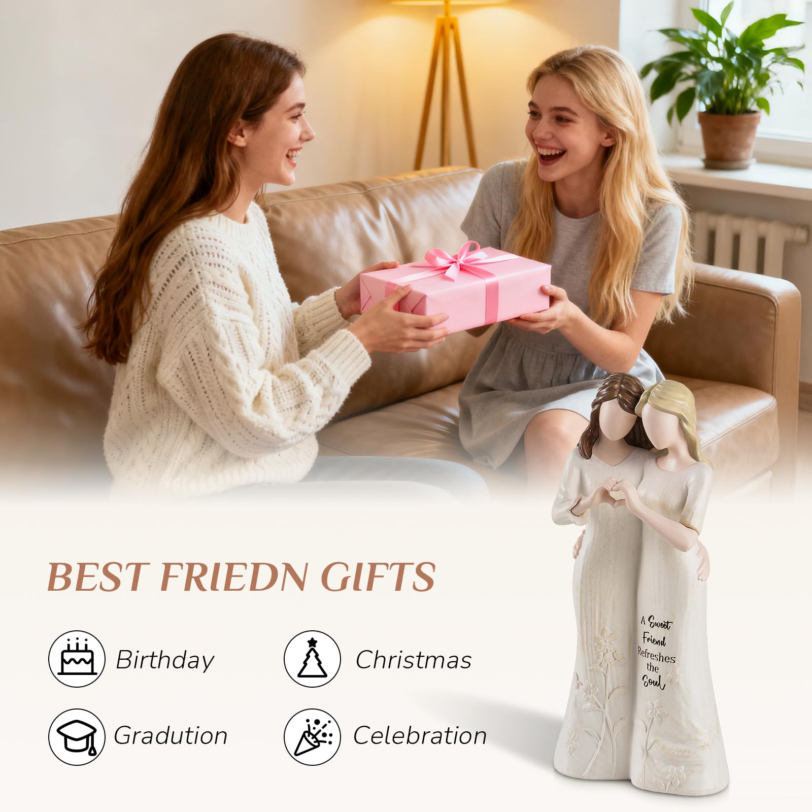 Storieme best friend figurine as elegant shelf decor