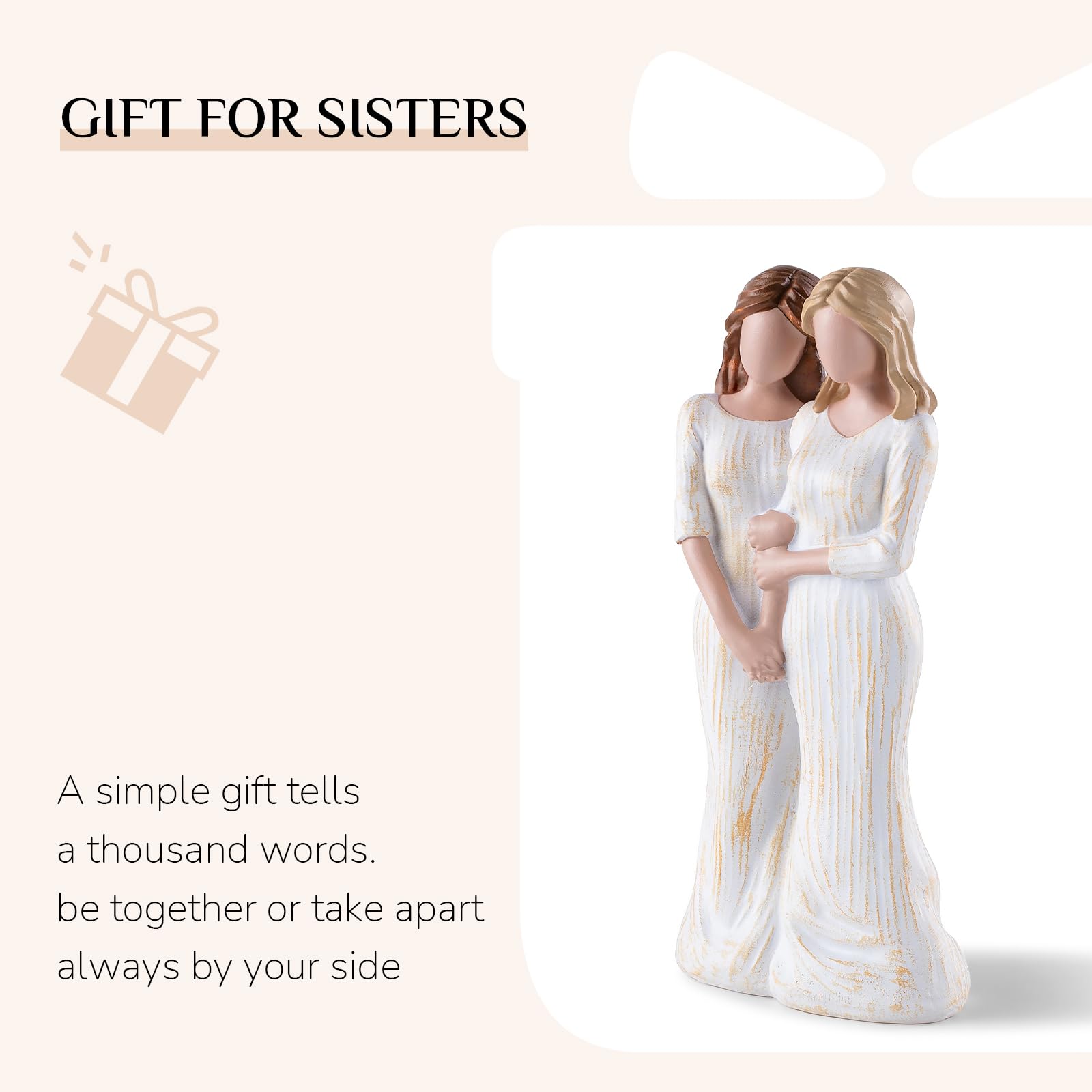 Storieme decorative figurine suits desks or shelves with elegant sentiment.