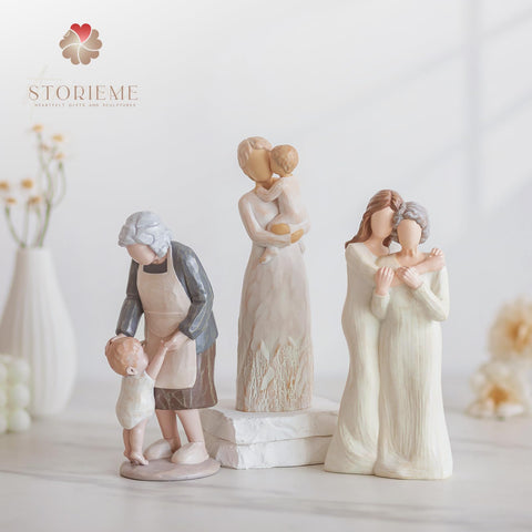 Storieme family decor for shelves and mantels.
