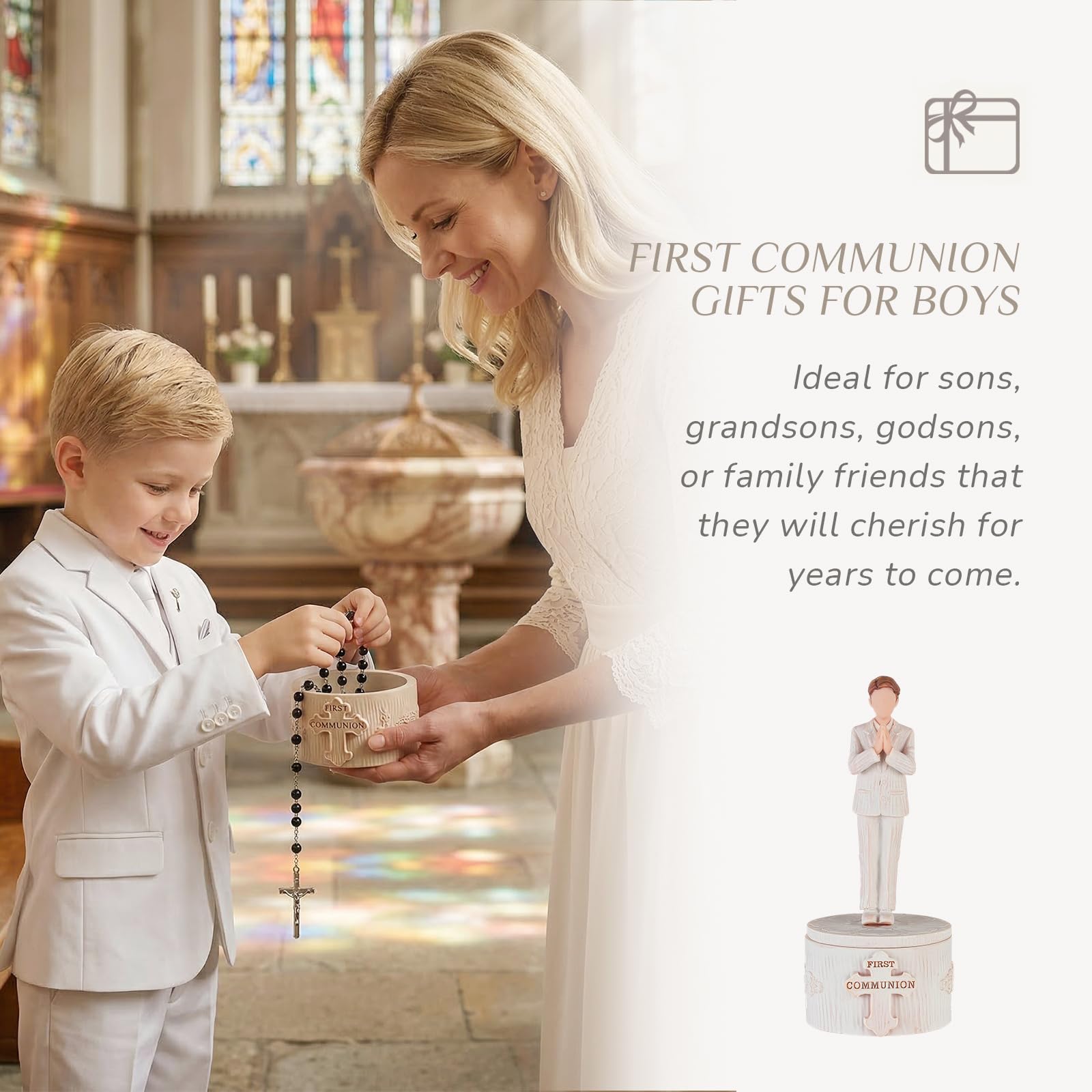 Storieme gift-ready box for a seamless First Communion presentation.