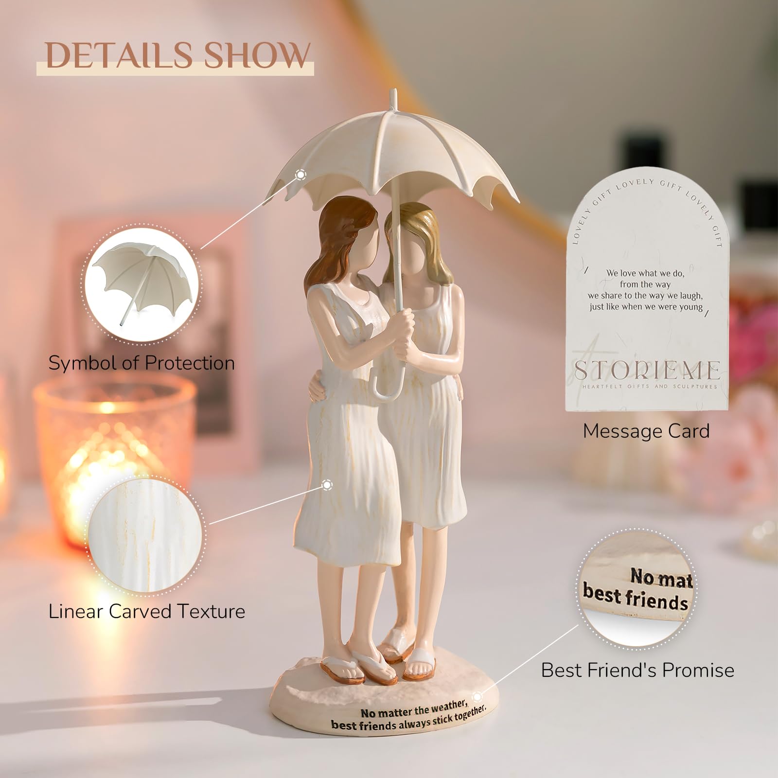 Storieme gift set inscription card captures warm memories for besties.