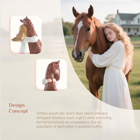 Storieme hand-painted resin horse statue adds artisanal charm to any room.