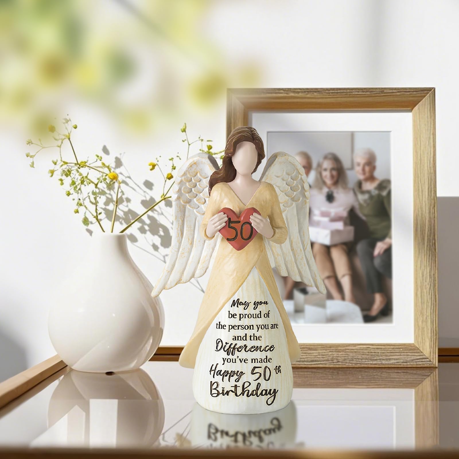 Storieme home décor angel statue brings warmth to rooms.