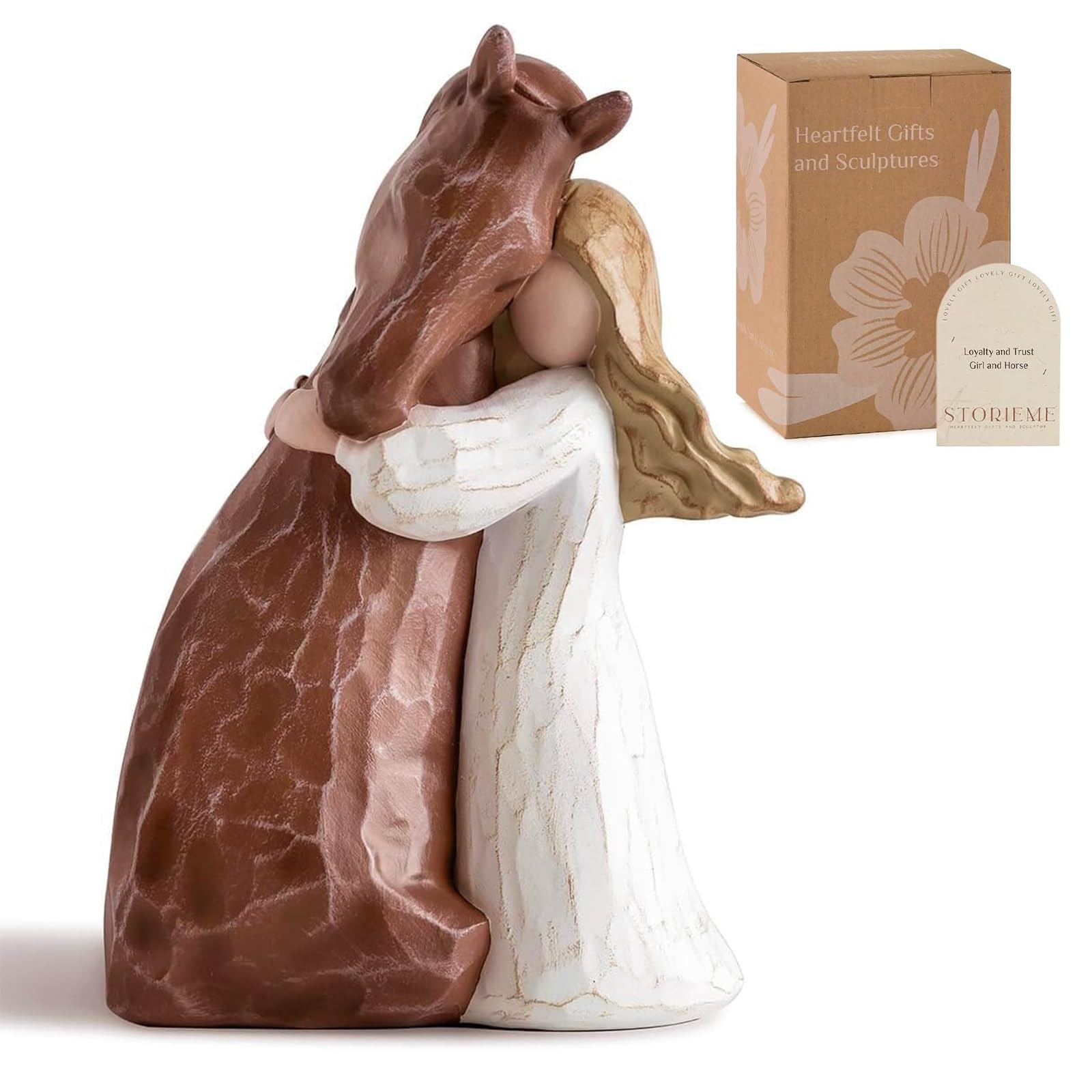 Storieme horse gifts woman figurine hand-painted for heartfelt home display.