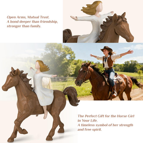 Storieme home decor horse statue for desk or shelf display