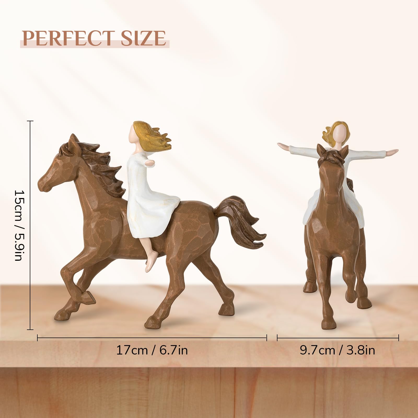 Storieme horse statue for equestrian decor adds calm storytelling