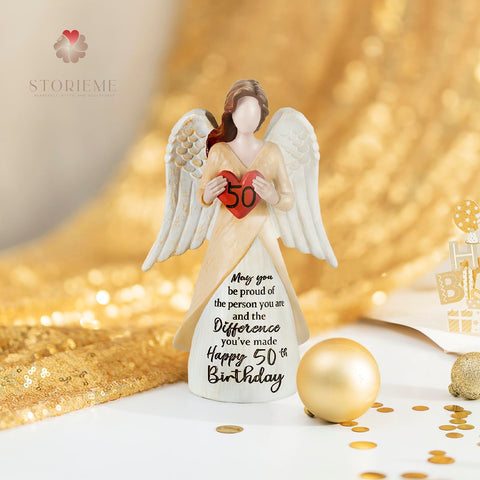 Storieme 50th birthday gift for her angel sculpture.