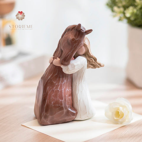 Storieme shelf or mantel display figurine brings warmth to a personal space.