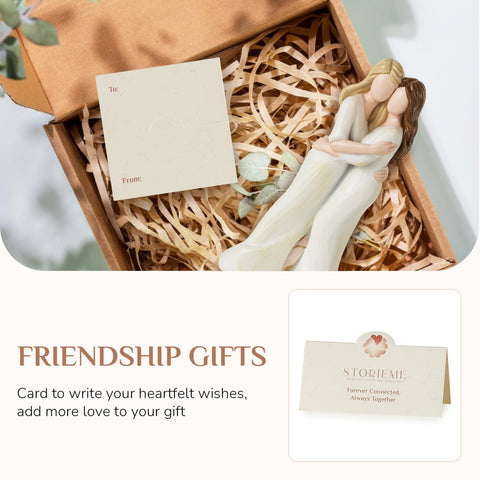 Storieme Sister Embrace Figurine in gift box ready for gifting