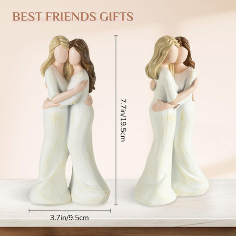 Storieme Sister Embrace Figurine on a shelf for daily inspiration