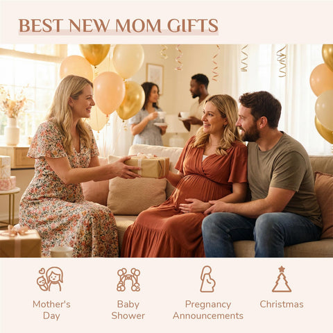 Storieme Triple Embrace side profile—compact nursery display and daily reminder