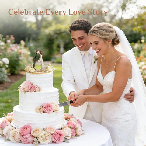 Storieme wedding topper resin figurine captures timeless romance on your cake