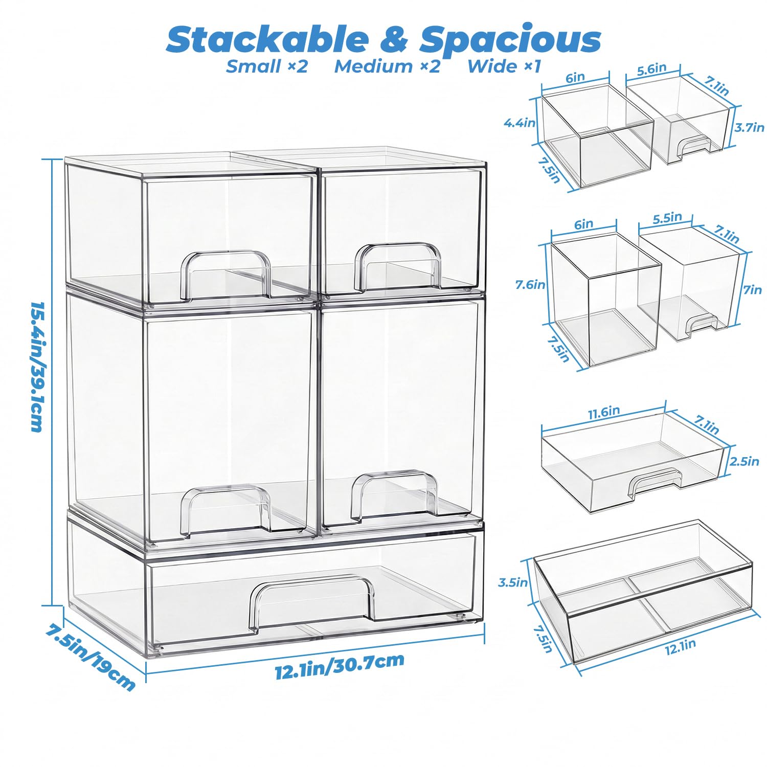 Stowgo quick-access drawers enable single-handed reach.