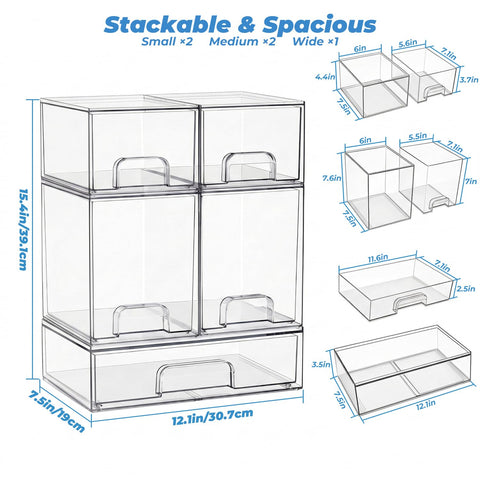Stowgo quick-access drawers enable single-handed reach.
