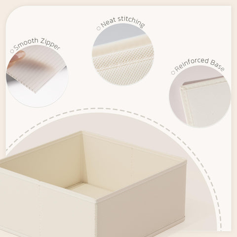 Stowsia foldable beige organizer collapses flat for compact storage.