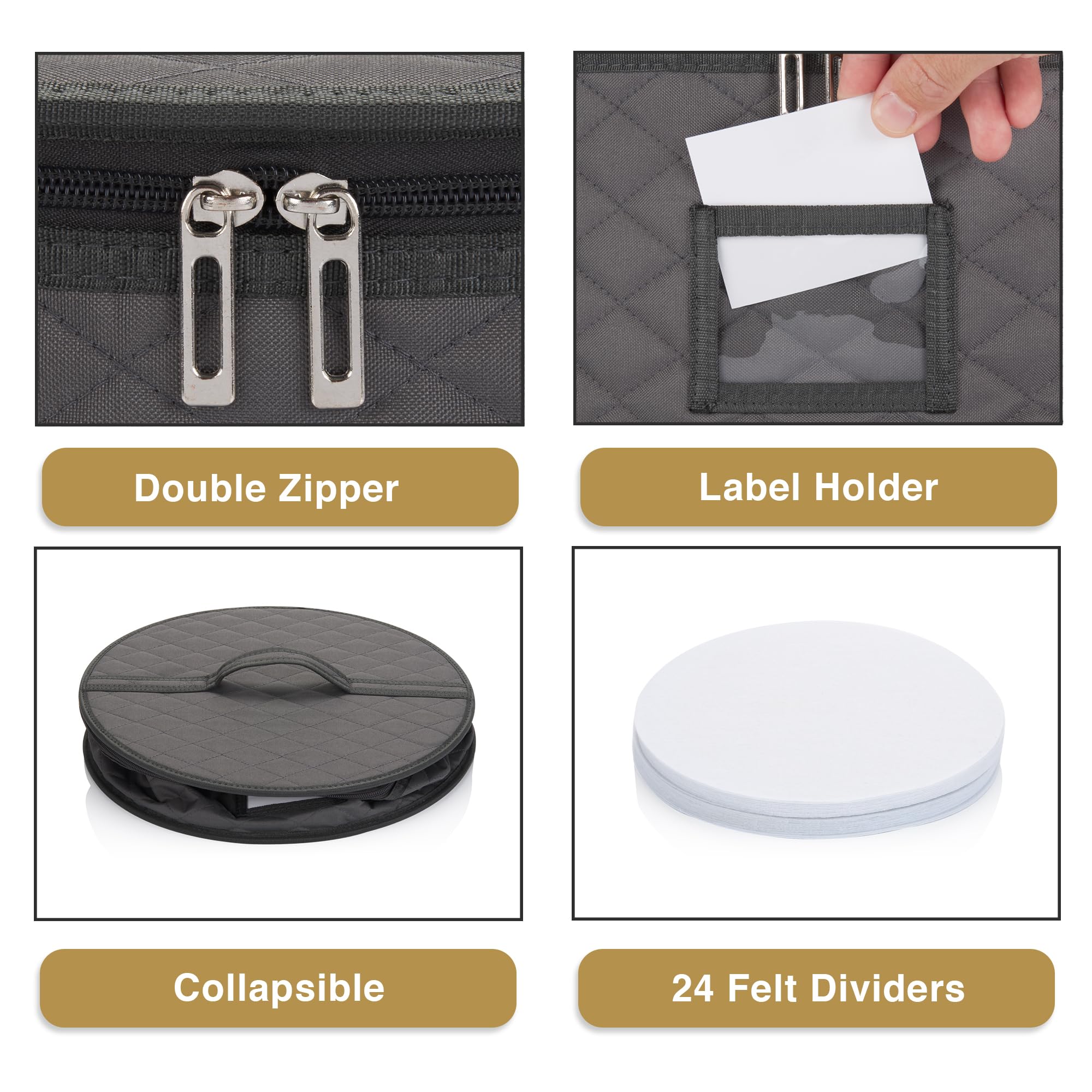 STOZU includes 24 felt pads for scratch-free storage