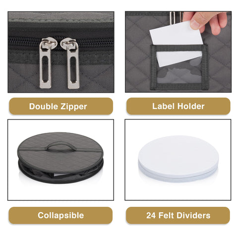 STOZU includes 24 felt pads for scratch-free storage