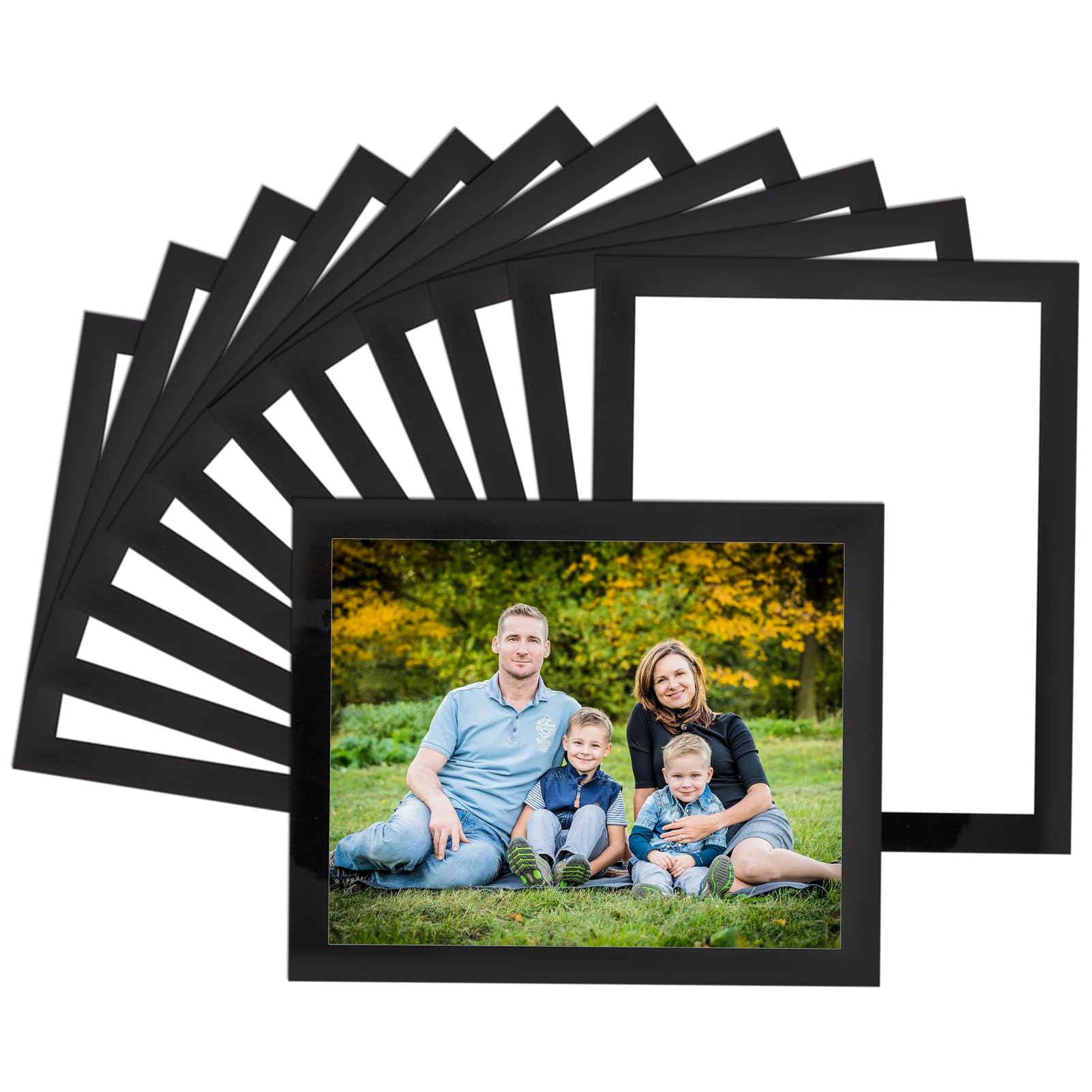 STTMGN magnetic frame front view shows black border ideal for photos and art on desks.