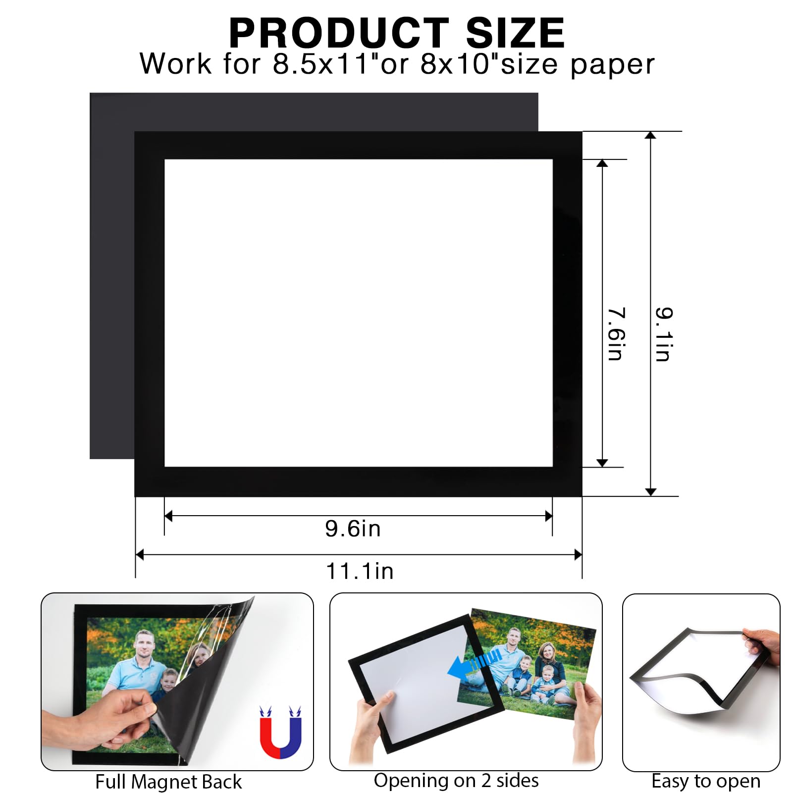 STTMGN magnetic frame side profile highlights slim design for tight spaces.
