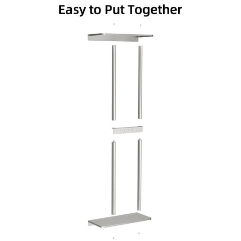 STWWO large towel capacity rack stores six towels neatly.