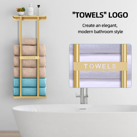 STWWO modern gold finish complements bathroom decor while reducing clutter in tight spaces.
