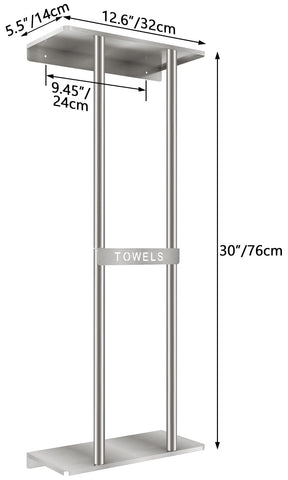 STWWO top shelf provides extra bathroom essentials space in small rooms.