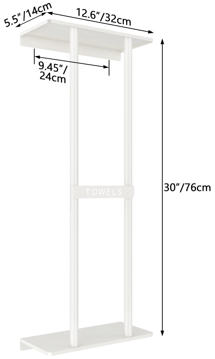 STWWO wall towel rack 30-inch footprint saves space in small bathrooms