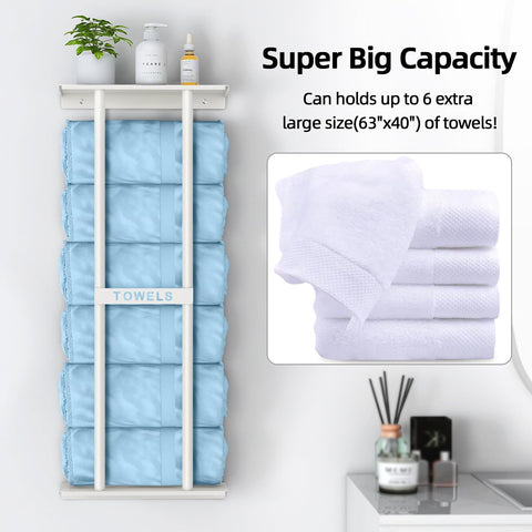 STWWO wall towel rack easy-install with included mounting hardware