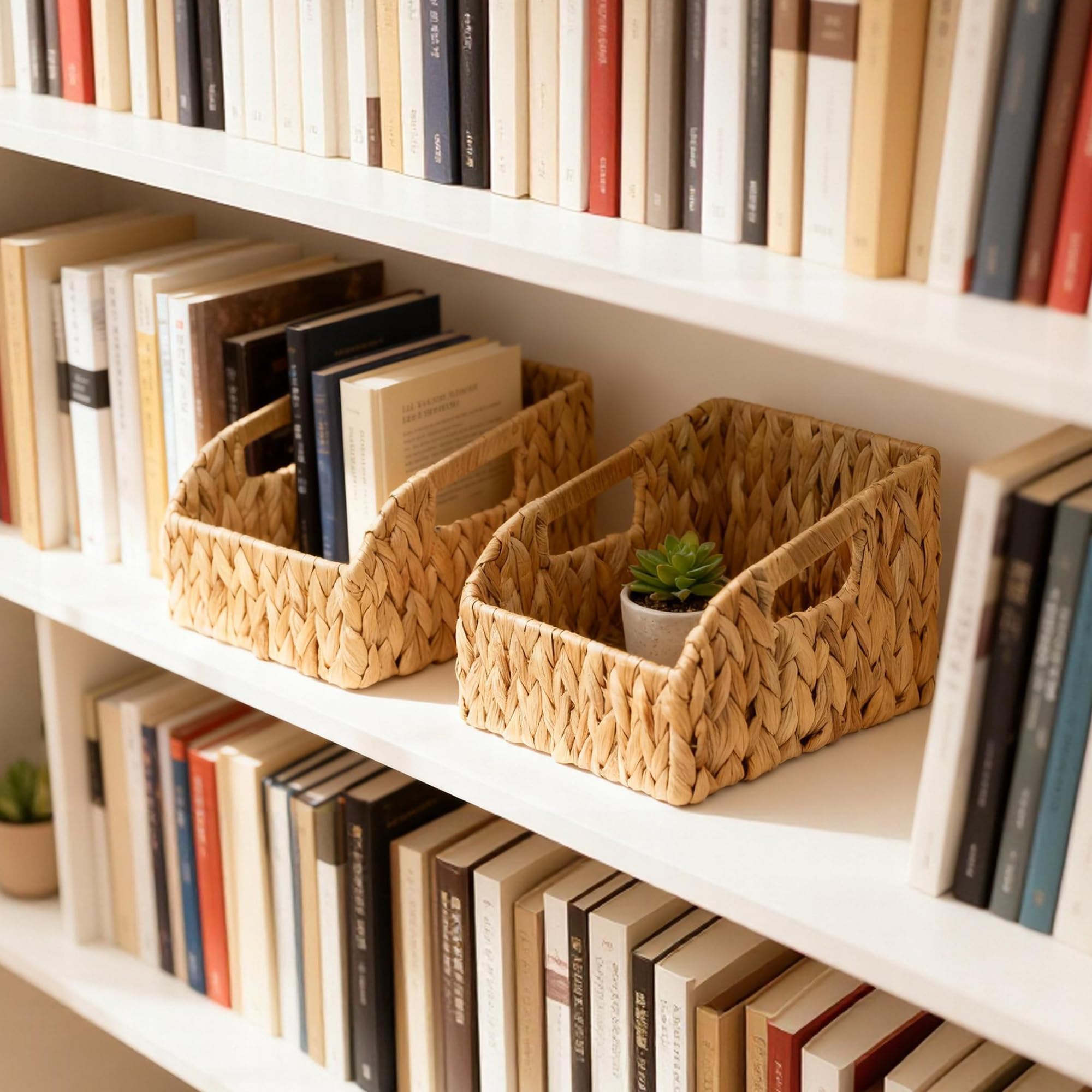 Stylave kitchen storage basket keeps grains and snacks organized.