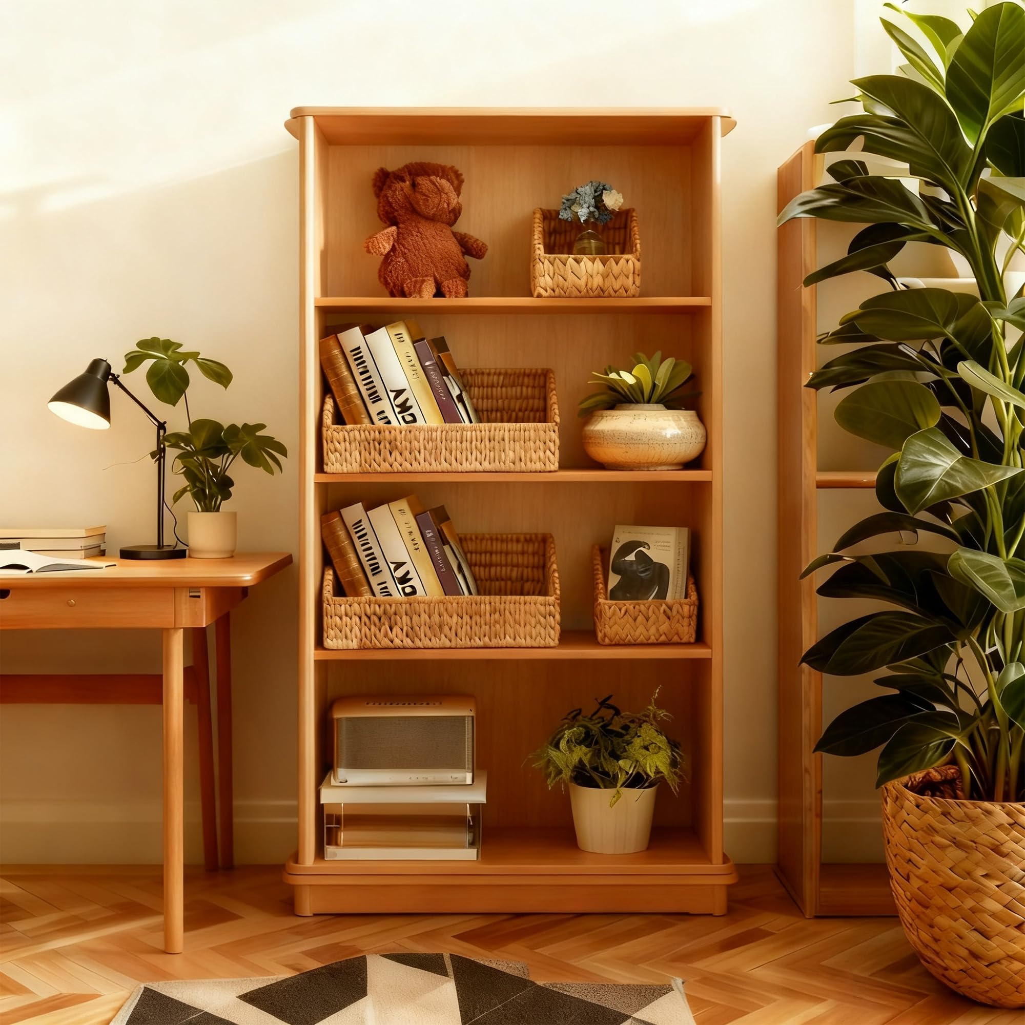 Stylave shelf organizer basket fits cabinets and tidy shelves.